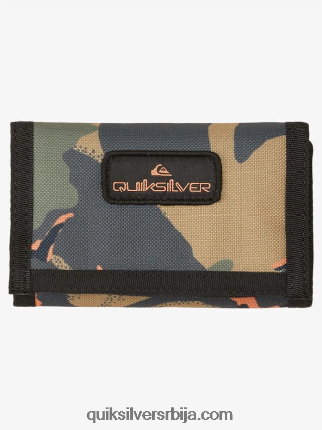 мушкарци Quiksilver свакодневно штампани троструки новчаник цамо - плаге Z824VN740