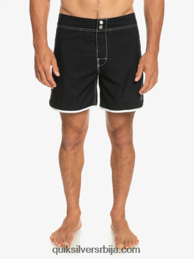 мушкарци Quiksilver оригиналне шортс 16 са сцаллоп снап црн Z824VN168