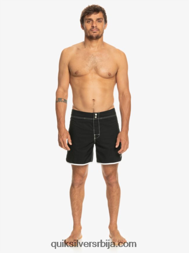 мушкарци Quiksilver оригиналне шортс 16 са сцаллоп снап црн Z824VN168
