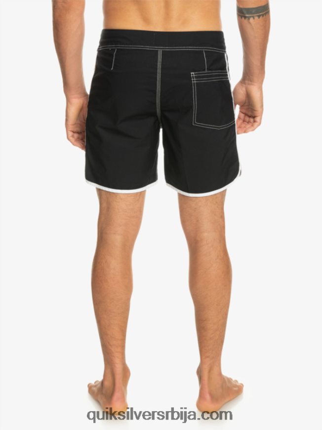 мушкарци Quiksilver оригиналне шортс 16 са сцаллоп снап црн Z824VN168