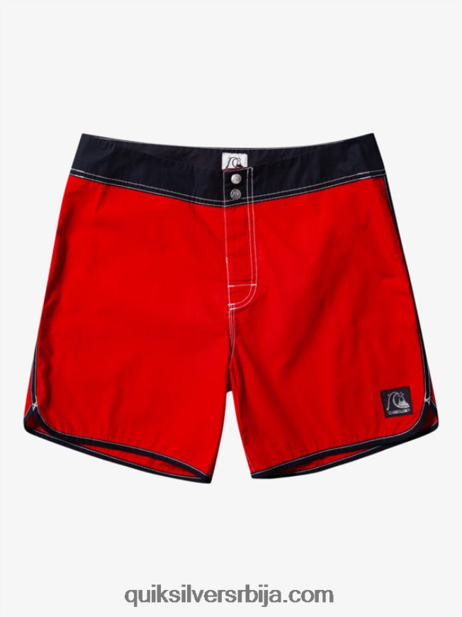 мушкарци Quiksilver оригиналне шортс 16 са сцаллоп снап високог ризика црвена Z824VN169