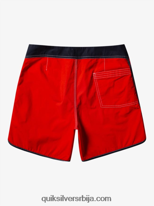 мушкарци Quiksilver оригиналне шортс 16 са сцаллоп снап високог ризика црвена Z824VN169
