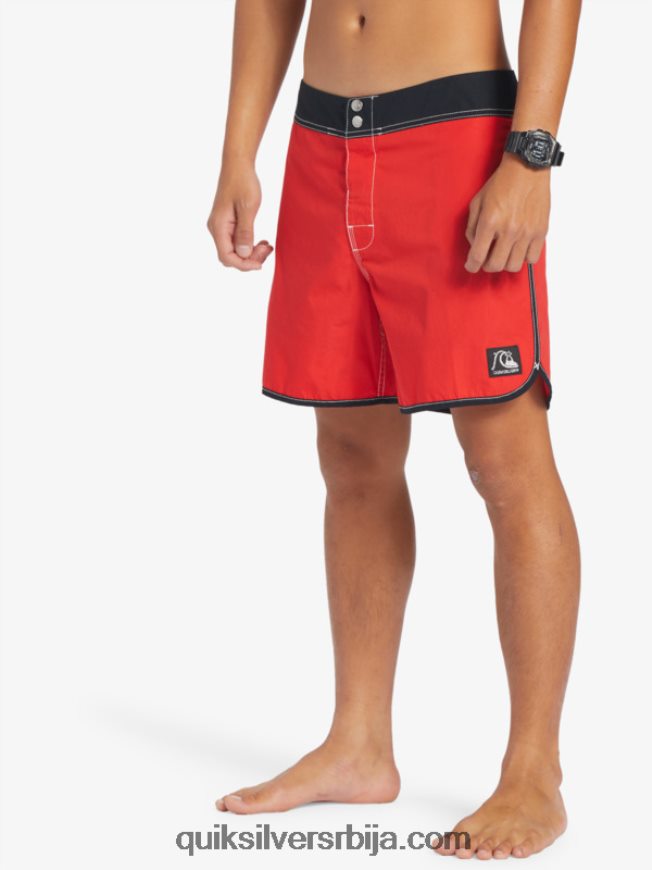 мушкарци Quiksilver оригиналне шортс 16 са сцаллоп снап високог ризика црвена Z824VN169