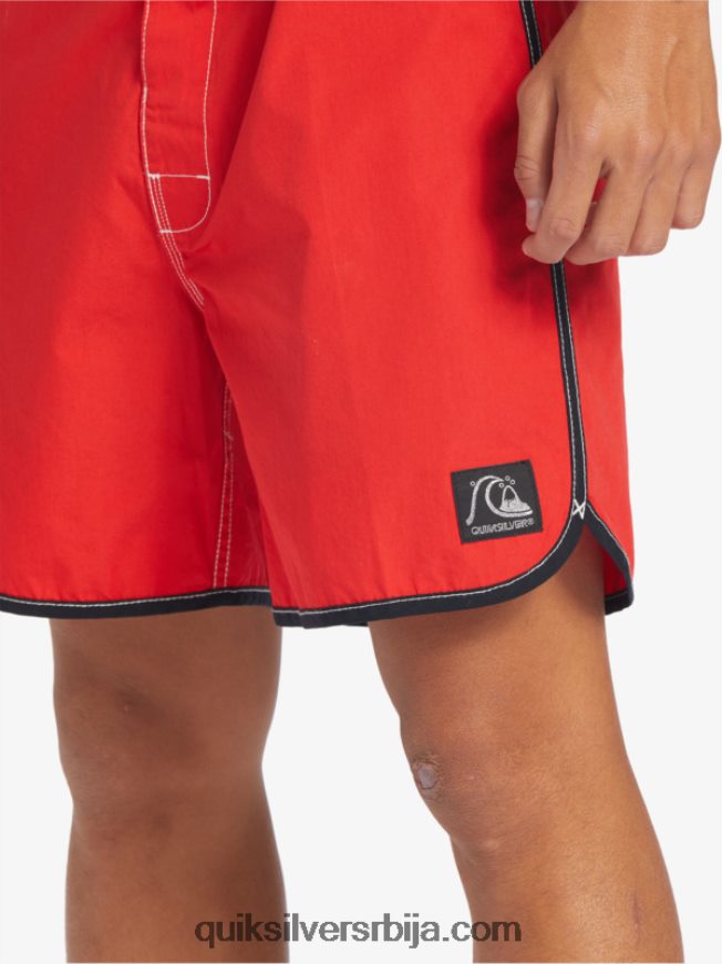 мушкарци Quiksilver оригиналне шортс 16 са сцаллоп снап високог ризика црвена Z824VN169