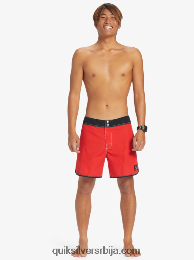 мушкарци Quiksilver оригиналне шортс 16 са сцаллоп снап високог ризика црвена Z824VN169