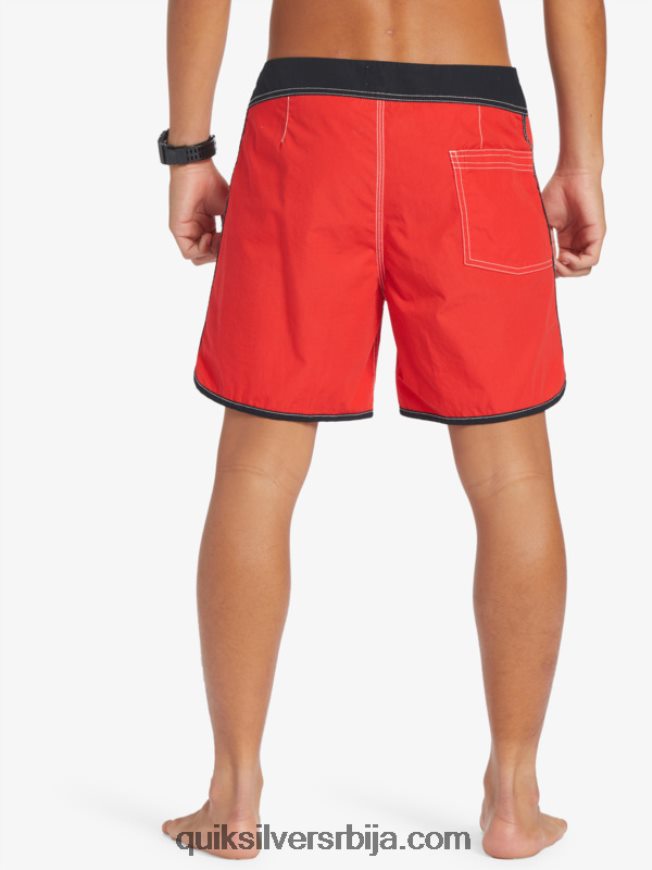 мушкарци Quiksilver оригиналне шортс 16 са сцаллоп снап високог ризика црвена Z824VN169