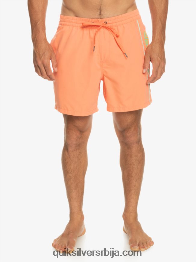 мушкарци Quiksilver свакодневни верт 16 волеја свеж лосос Z824VN703