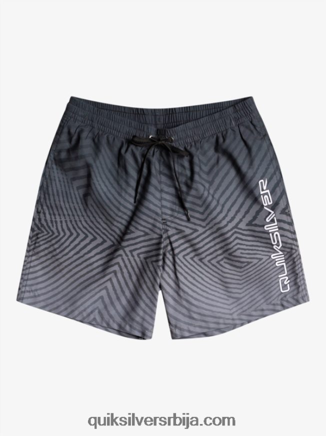 мушкарци Quiksilver свакодневно искривљени лого 17 волеја црн Z824VN1180