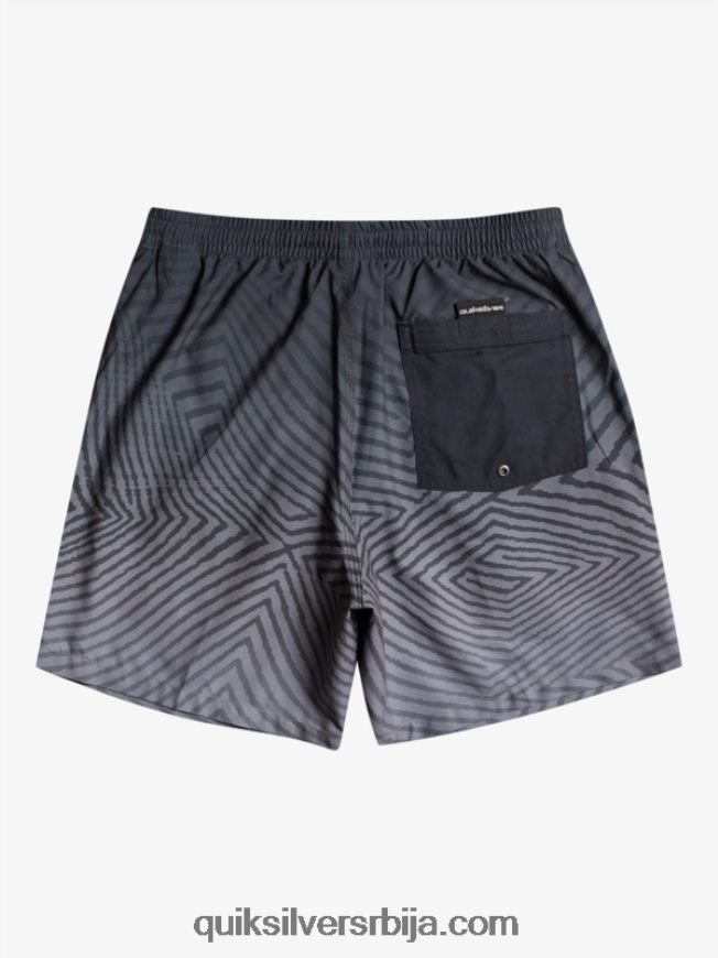 мушкарци Quiksilver свакодневно искривљени лого 17 волеја црн Z824VN1180