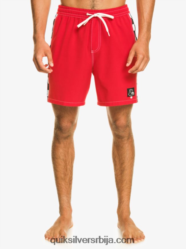 мушкарци Quiksilver оригинални лук 17 волеја високог ризика црвена Z824VN530