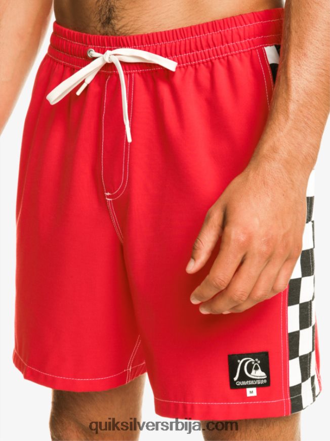мушкарци Quiksilver оригинални лук 17 волеја високог ризика црвена Z824VN530