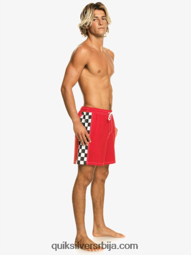 мушкарци Quiksilver оригинални лук 17 волеја високог ризика црвена Z824VN530