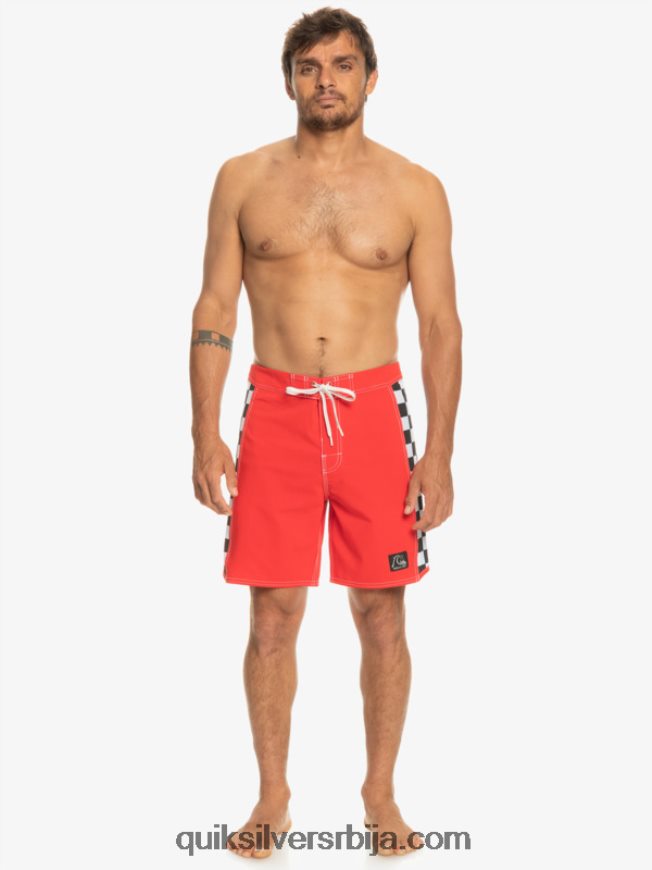 мушкарци Quiksilver оригинал арцх 18 боардсхортс високог ризика црвена Z824VN176
