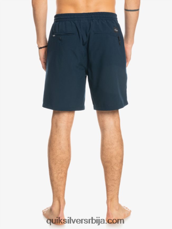 мушкарци Quiksilver океански еластични 18 амфибијски шорц морнарски сако Z824VN349