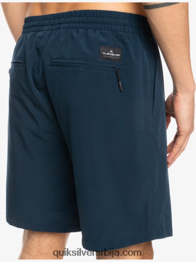 мушкарци Quiksilver океански еластични 18 амфибијски шорц морнарски сако Z824VN349