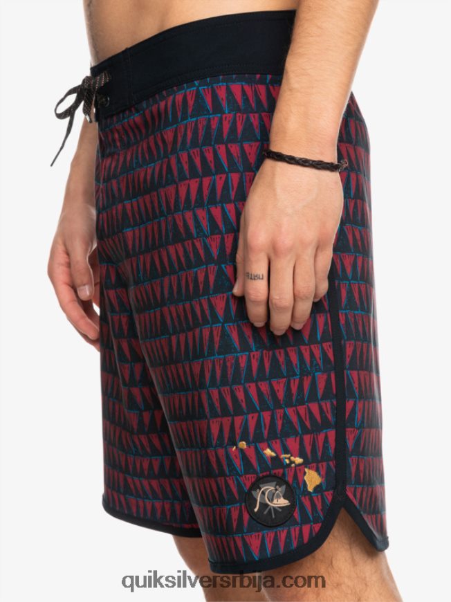 мушкарци Quiksilver сурфсилк хаваии сцаллоп 19 боардсхортс рубинско вино Z824VN1322