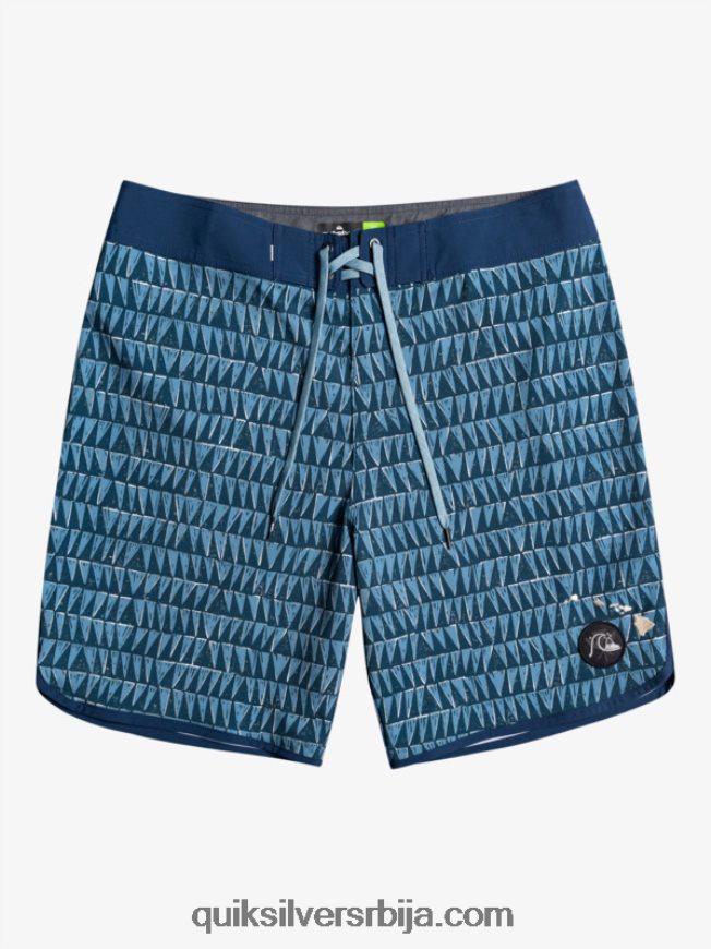 мушкарци Quiksilver сурфсилк хаваии сцаллоп 19 боардсхортс провинцијско плаво Z824VN1323