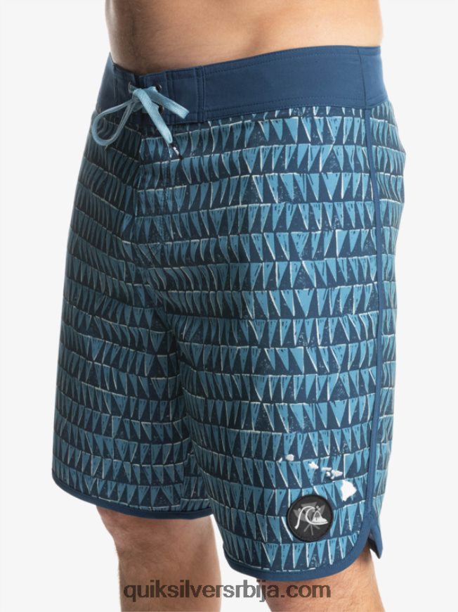 мушкарци Quiksilver сурфсилк хаваии сцаллоп 19 боардсхортс провинцијско плаво Z824VN1323