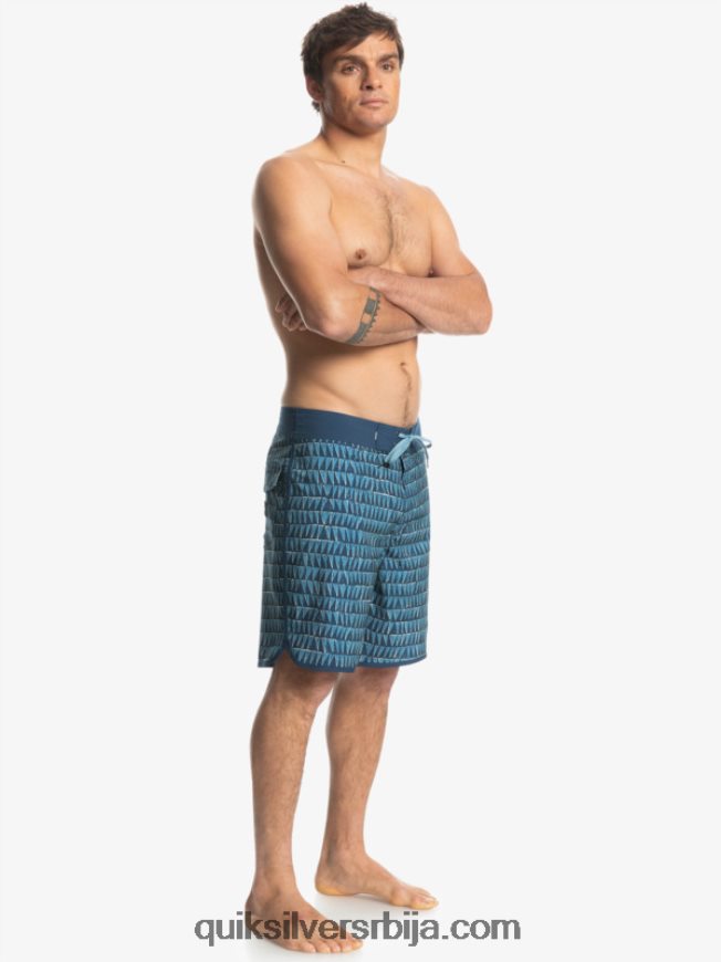 мушкарци Quiksilver сурфсилк хаваии сцаллоп 19 боардсхортс провинцијско плаво Z824VN1323