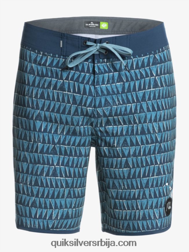 мушкарци Quiksilver сурфсилк хаваии сцаллоп 19 боардсхортс провинцијско плаво Z824VN1323