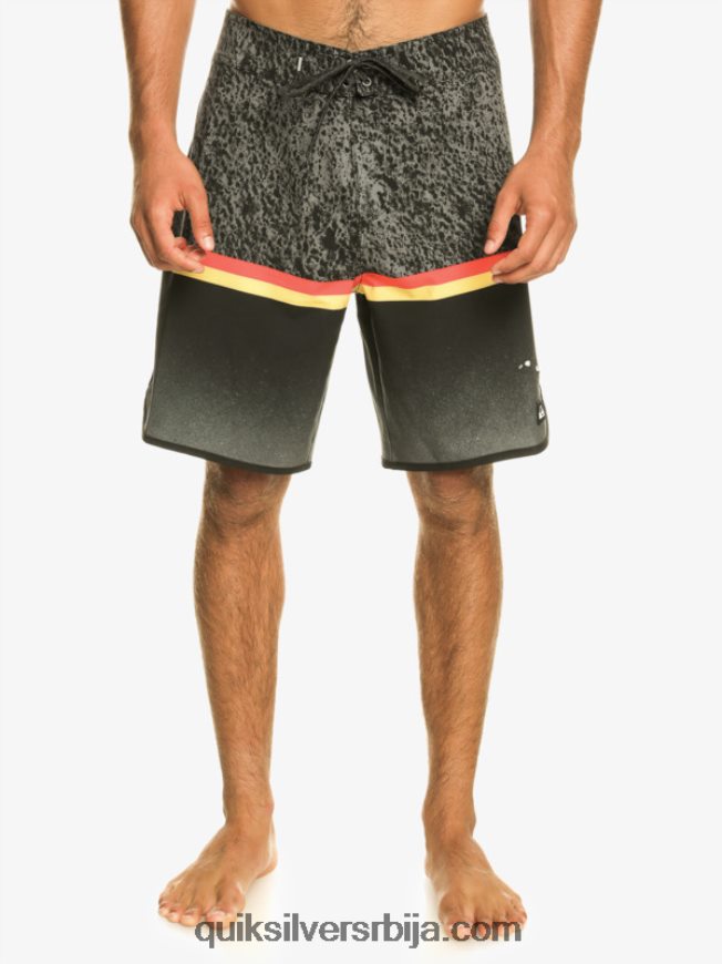 мушкарци Quiksilver сурфсилк дивисион сцаллоп 19 боардсхортс црн Z824VN1395