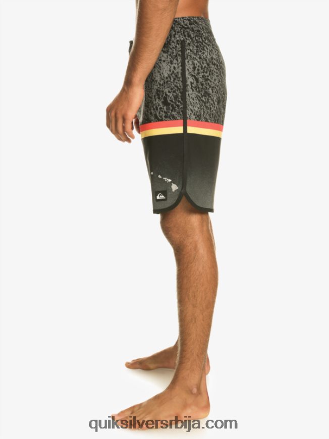 мушкарци Quiksilver сурфсилк дивисион сцаллоп 19 боардсхортс црн Z824VN1395