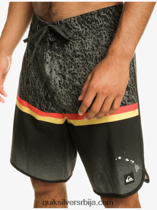 мушкарци Quiksilver сурфсилк дивисион сцаллоп 19 боардсхортс црн Z824VN1395