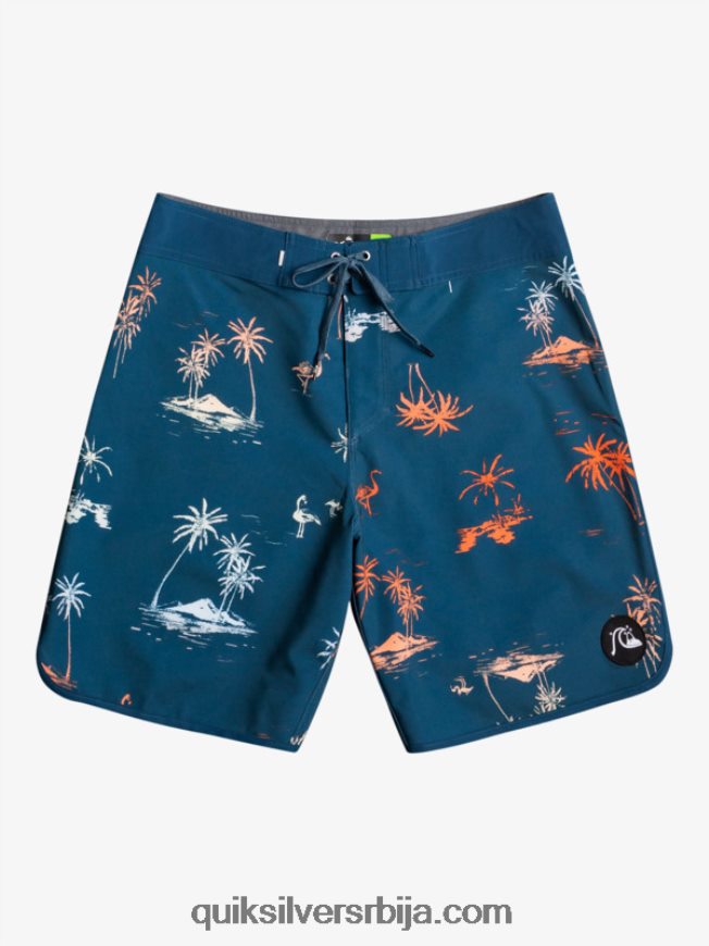 мушкарци Quiksilver сурфсилк сцаллоп 19 боардсхортс мајолика плава Z824VN1492