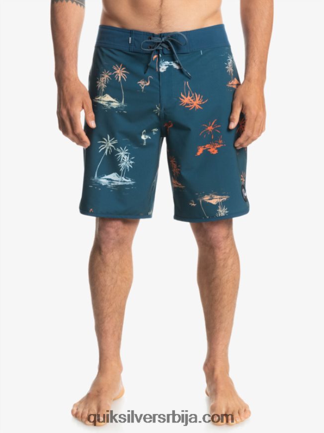 мушкарци Quiksilver сурфсилк сцаллоп 19 боардсхортс мајолика плава Z824VN1492