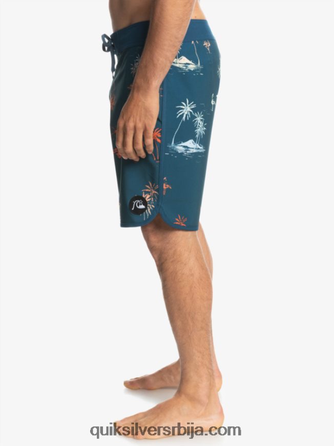 мушкарци Quiksilver сурфсилк сцаллоп 19 боардсхортс мајолика плава Z824VN1492