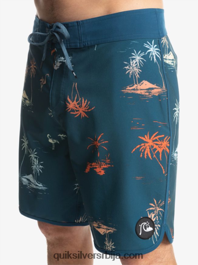 мушкарци Quiksilver сурфсилк сцаллоп 19 боардсхортс мајолика плава Z824VN1492