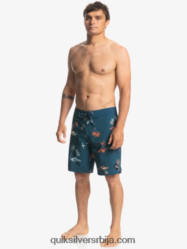 мушкарци Quiksilver сурфсилк сцаллоп 19 боардсхортс мајолика плава Z824VN1492