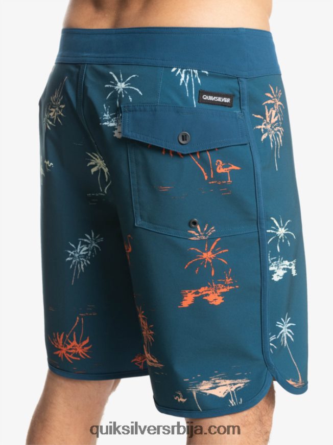 мушкарци Quiksilver сурфсилк сцаллоп 19 боардсхортс мајолика плава Z824VN1492