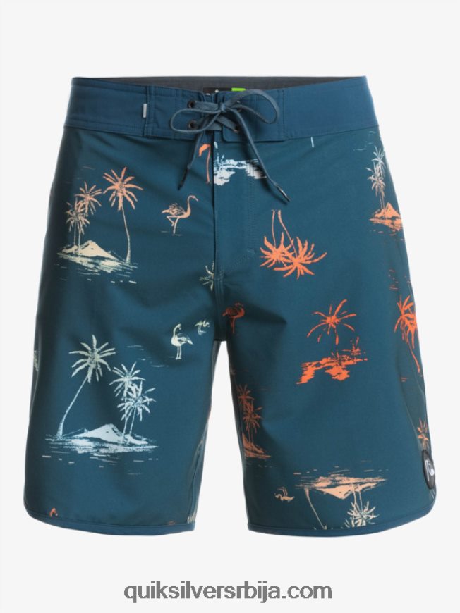 мушкарци Quiksilver сурфсилк сцаллоп 19 боардсхортс мајолика плава Z824VN1492