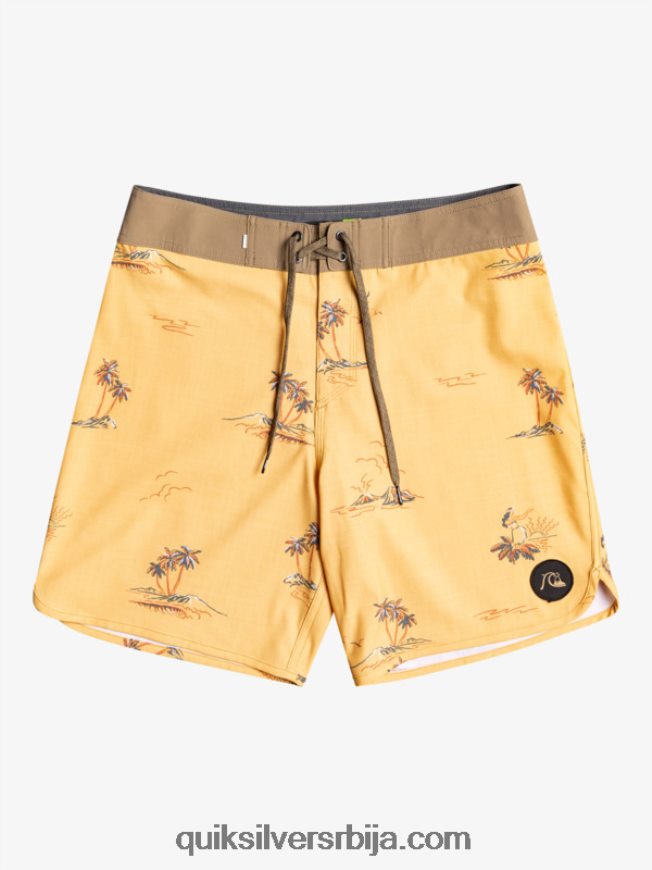мушкарци Quiksilver сурфсилк сцаллоп 19 боардсхортс окер Z824VN1497
