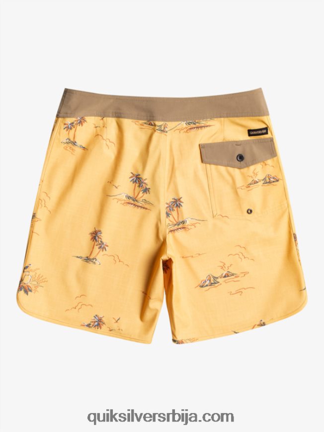 мушкарци Quiksilver сурфсилк сцаллоп 19 боардсхортс окер Z824VN1497