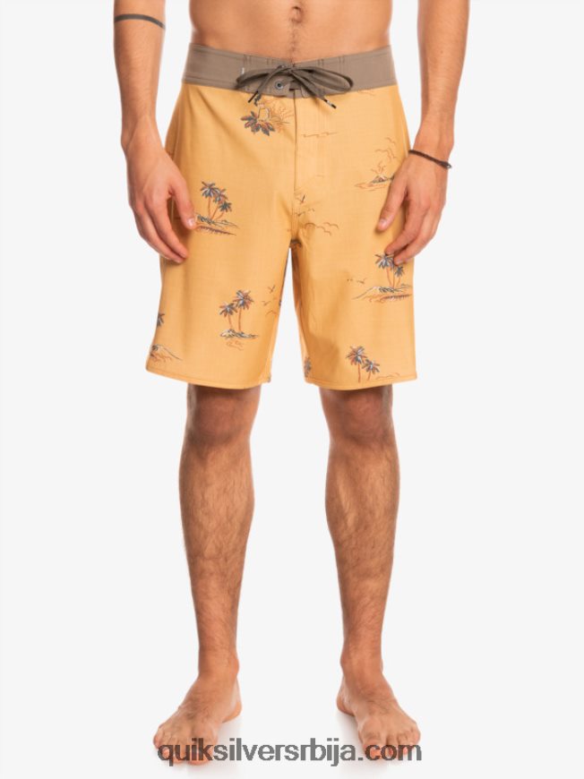 мушкарци Quiksilver сурфсилк сцаллоп 19 боардсхортс окер Z824VN1497