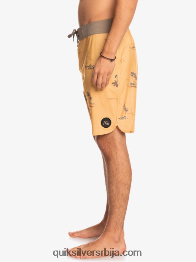 мушкарци Quiksilver сурфсилк сцаллоп 19 боардсхортс окер Z824VN1497