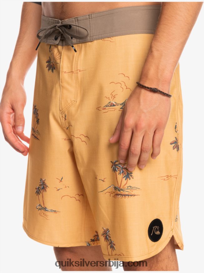 мушкарци Quiksilver сурфсилк сцаллоп 19 боардсхортс окер Z824VN1497