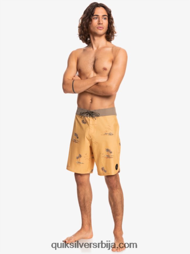 мушкарци Quiksilver сурфсилк сцаллоп 19 боардсхортс окер Z824VN1497