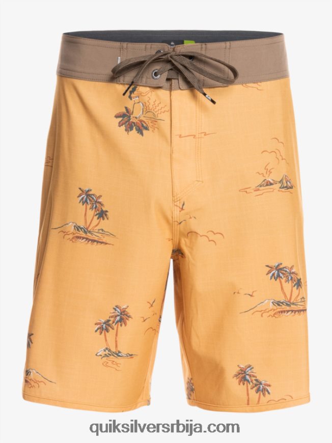 мушкарци Quiksilver сурфсилк сцаллоп 19 боардсхортс окер Z824VN1497