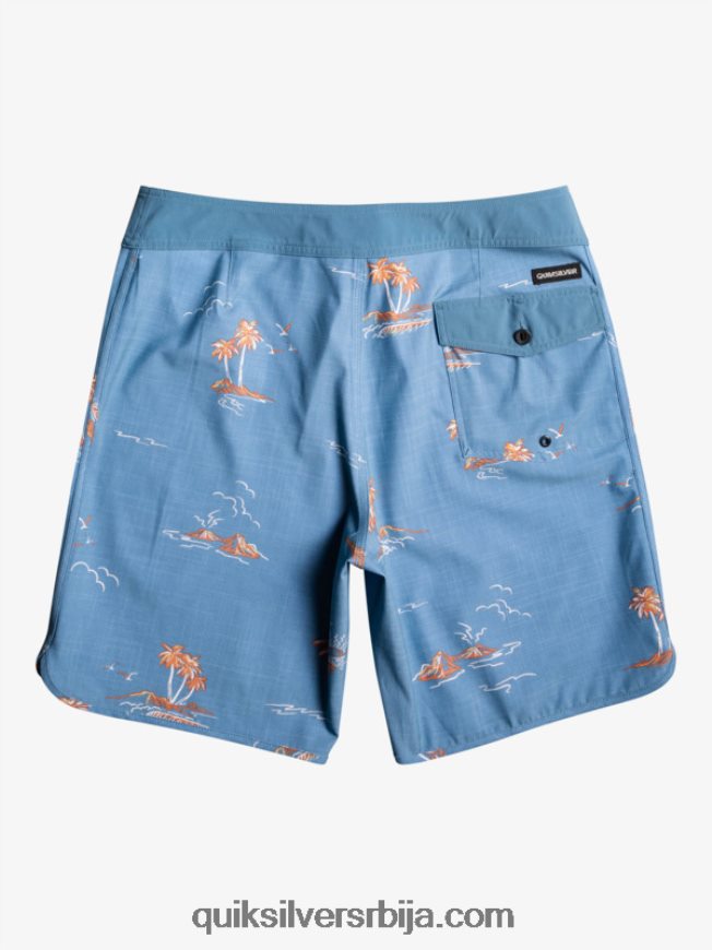 мушкарци Quiksilver сурфсилк сцаллоп 19 боардсхортс капетани плави Z824VN1498
