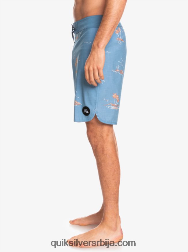 мушкарци Quiksilver сурфсилк сцаллоп 19 боардсхортс капетани плави Z824VN1498
