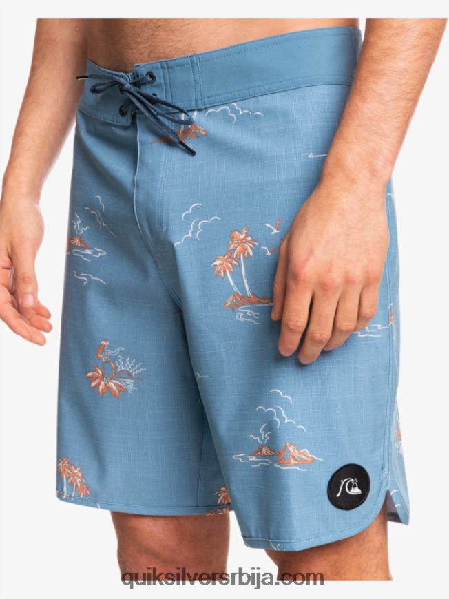 мушкарци Quiksilver сурфсилк сцаллоп 19 боардсхортс капетани плави Z824VN1498