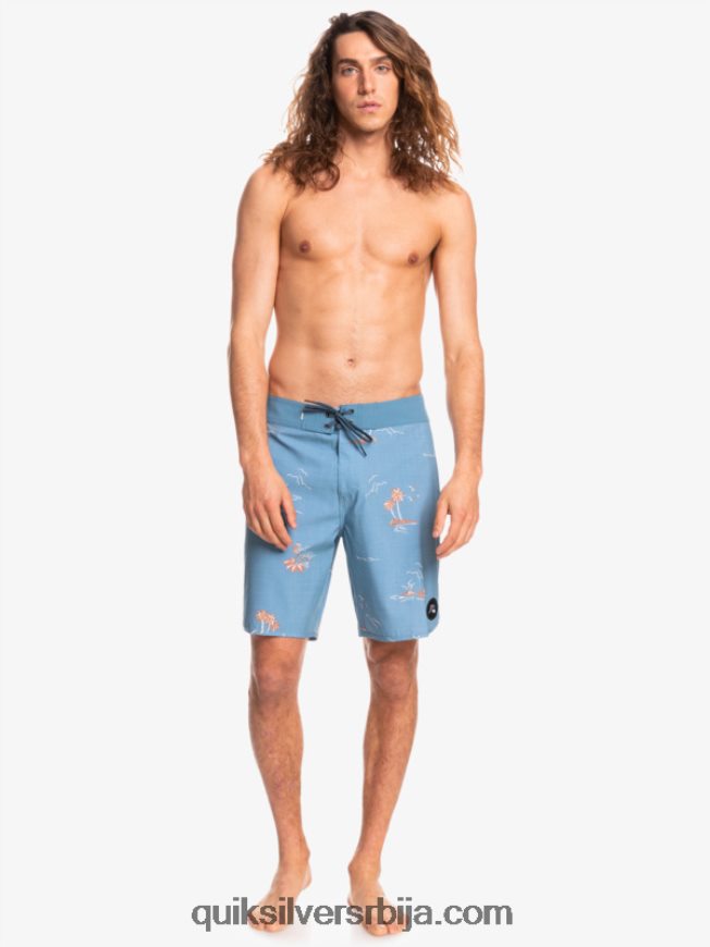 мушкарци Quiksilver сурфсилк сцаллоп 19 боардсхортс капетани плави Z824VN1498