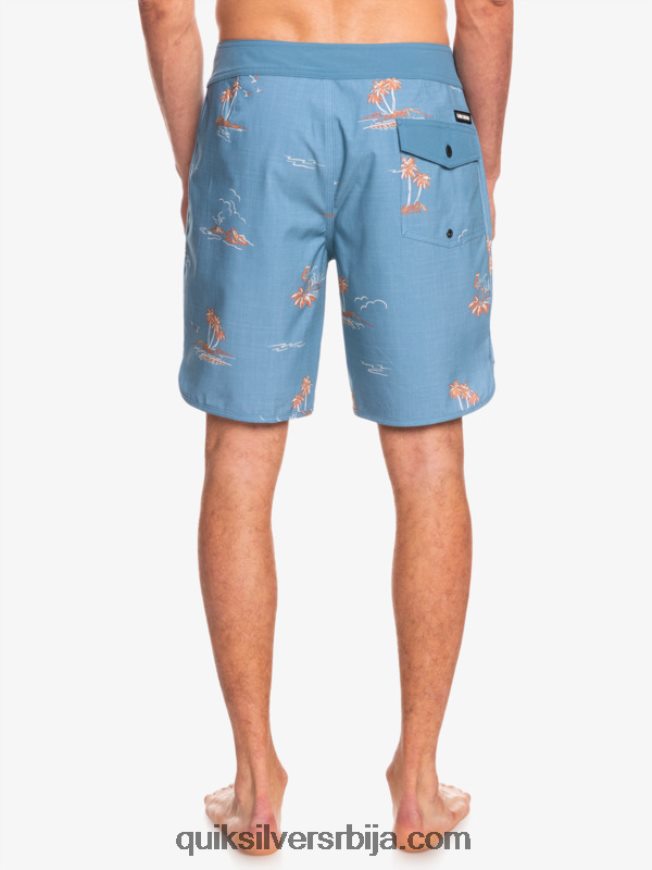 мушкарци Quiksilver сурфсилк сцаллоп 19 боардсхортс капетани плави Z824VN1498