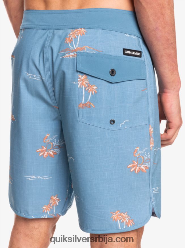 мушкарци Quiksilver сурфсилк сцаллоп 19 боардсхортс капетани плави Z824VN1498