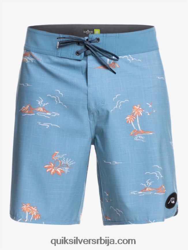 мушкарци Quiksilver сурфсилк сцаллоп 19 боардсхортс капетани плави Z824VN1498