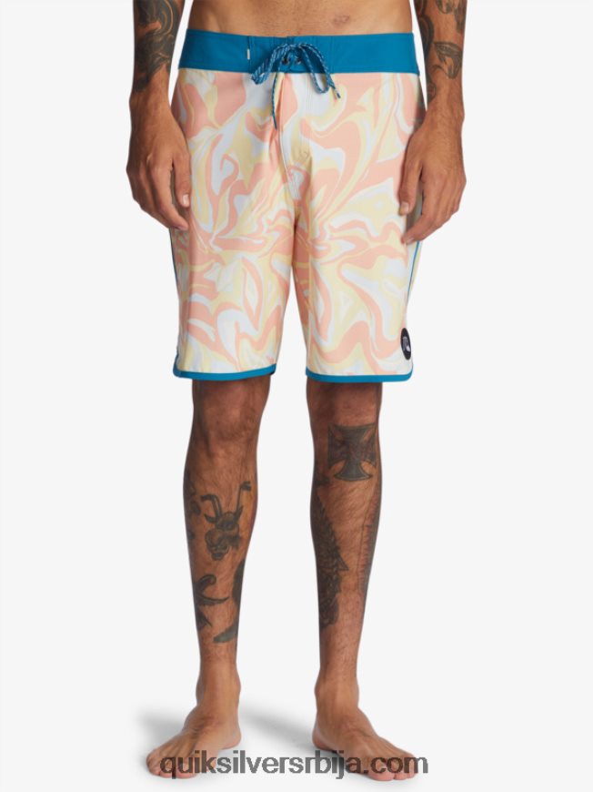 мушкарци Quiksilver сурфсилк сцаллоп 19 боардсхортс бресква розе Z824VN1499