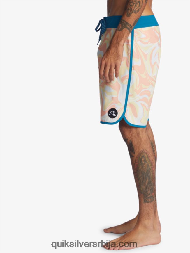 мушкарци Quiksilver сурфсилк сцаллоп 19 боардсхортс бресква розе Z824VN1499